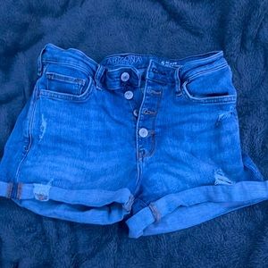Blue high waisted jean shorts worn a few times but fit very well size 5
